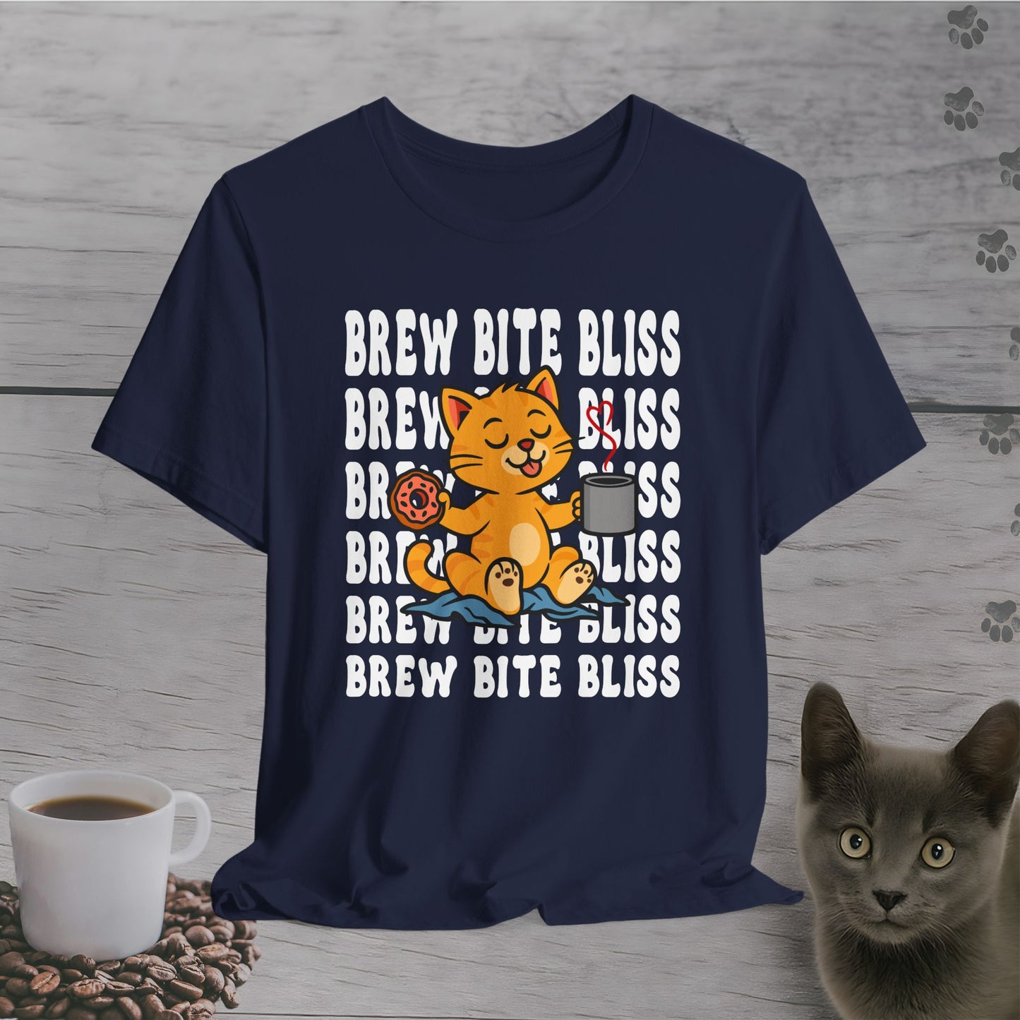 Brew Bite Bliss Cat T-Shirt