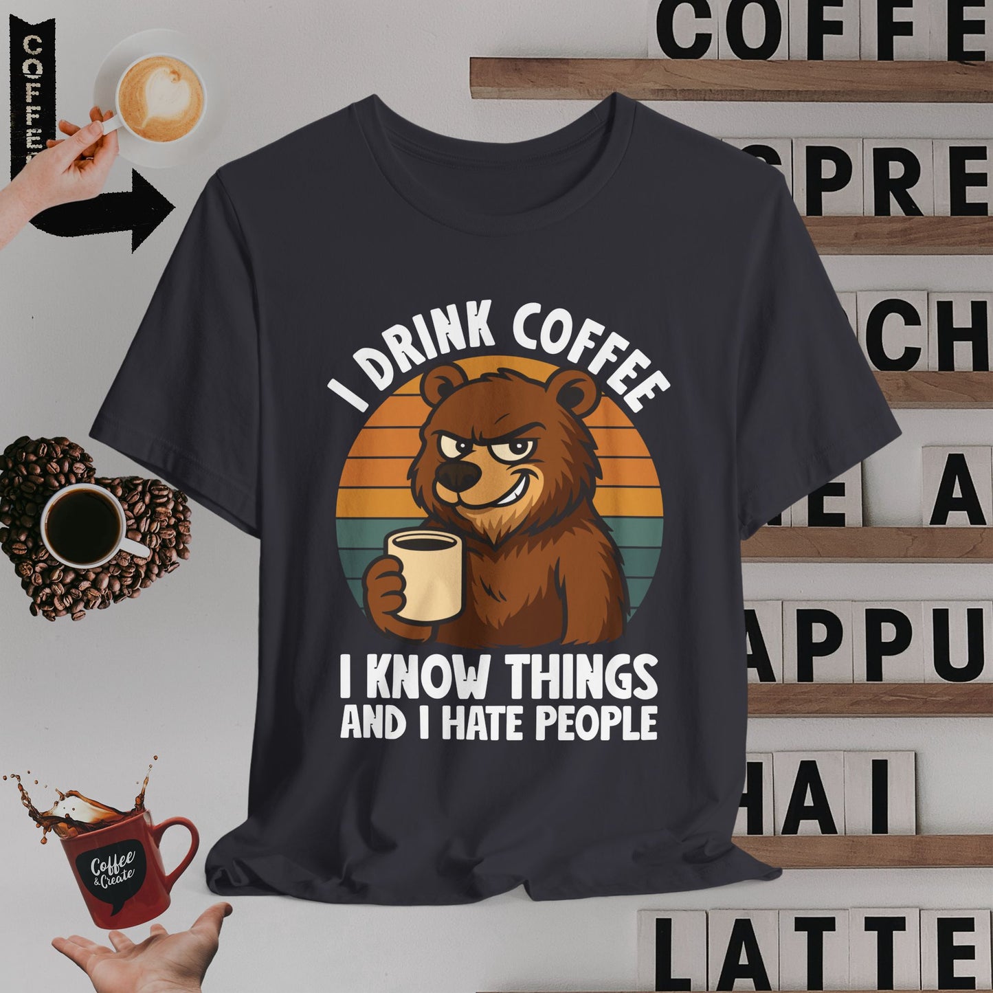 Caffeinated Grizzly Bear T-Shirt