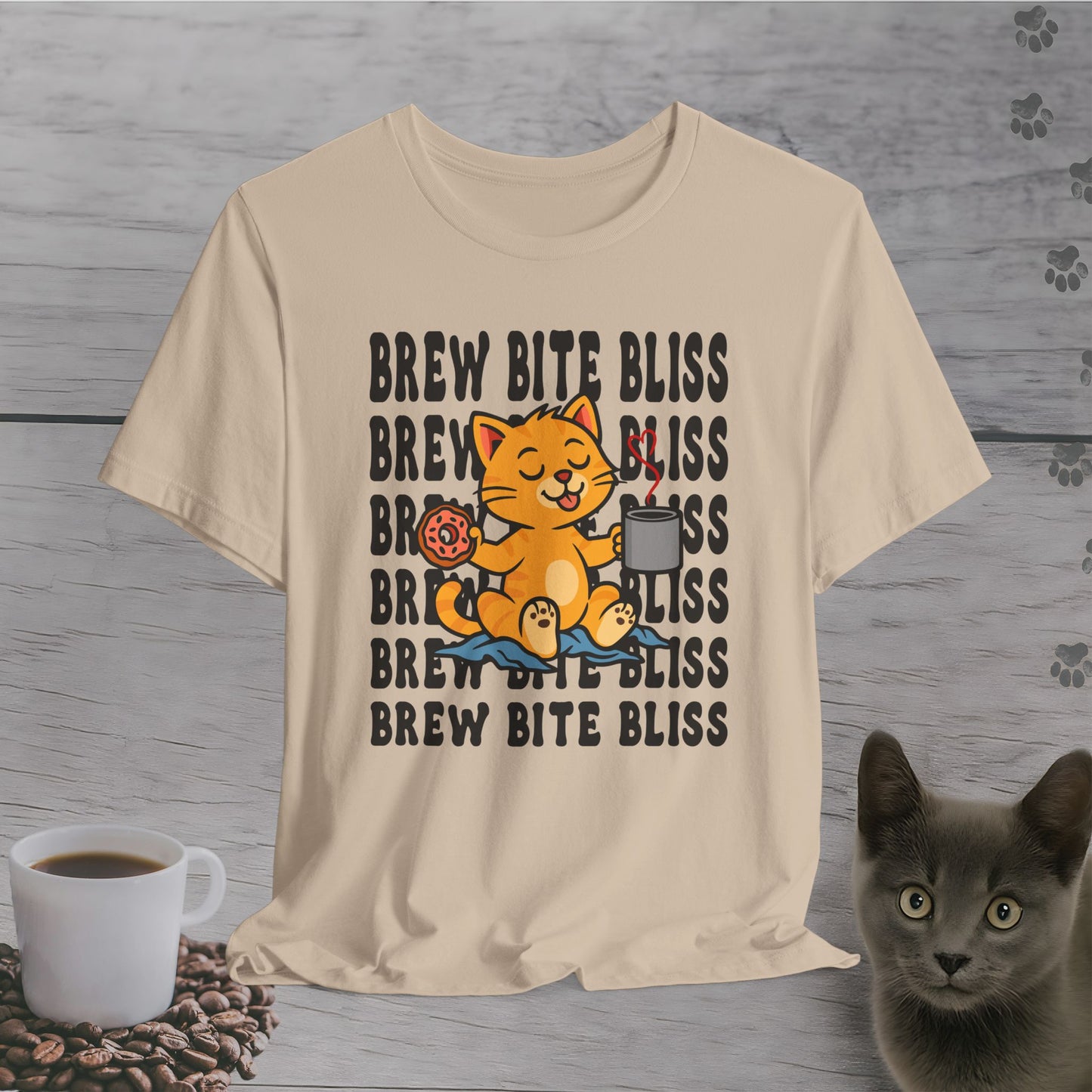 Brew Bite Bliss Cat T-Shirt