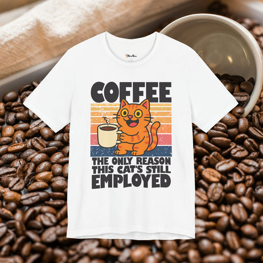 Adorable Employed by Coffee Cat T-Shirt