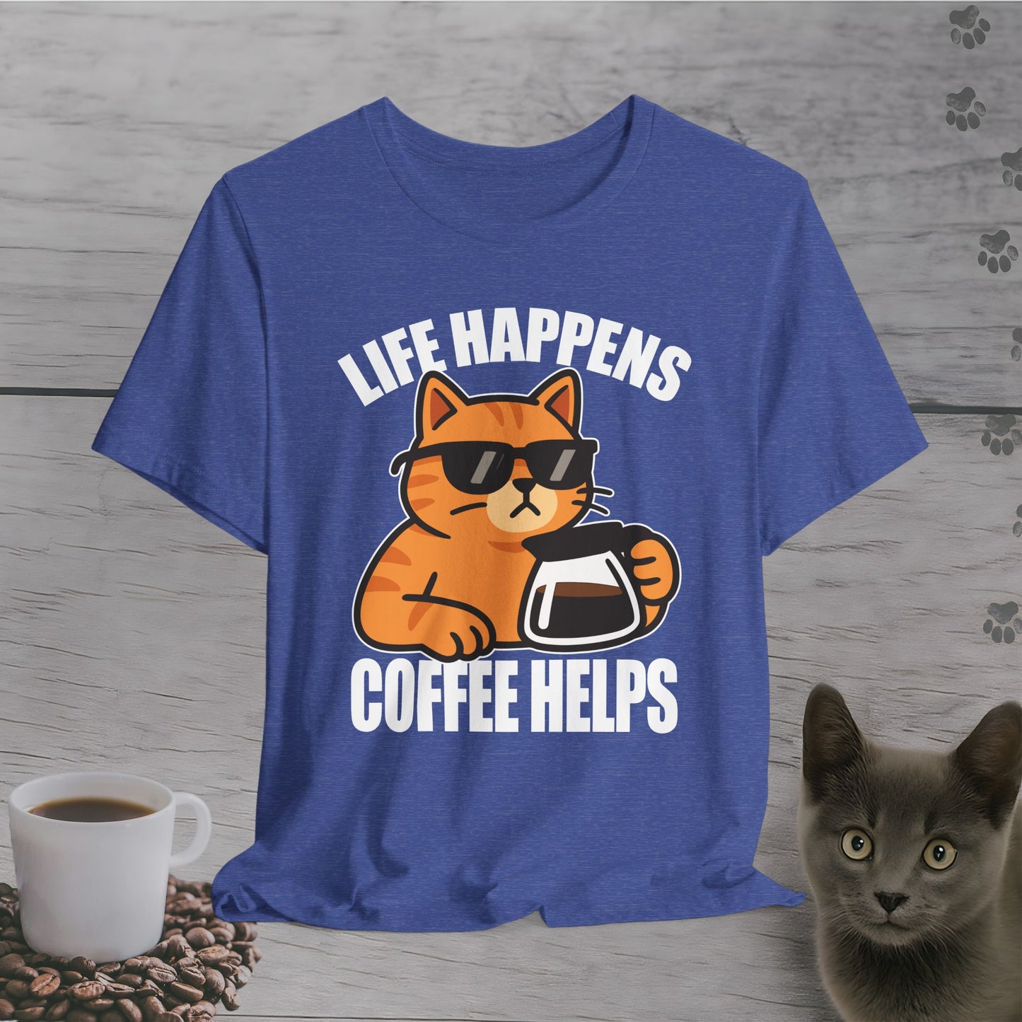 Life Happens Coffee Cat T-Shirt