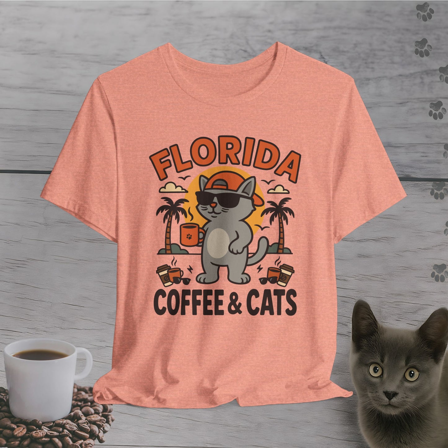 Florida Coffee & Cats T-Shirt
