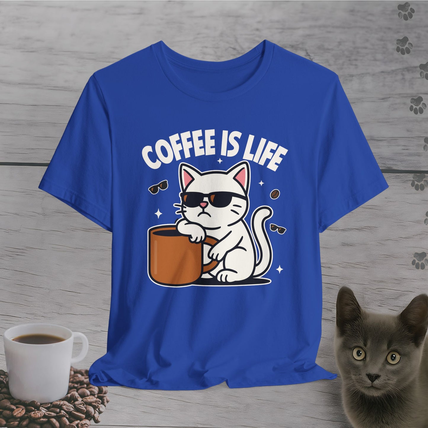 Coffee Is Life Cat T-Shirt