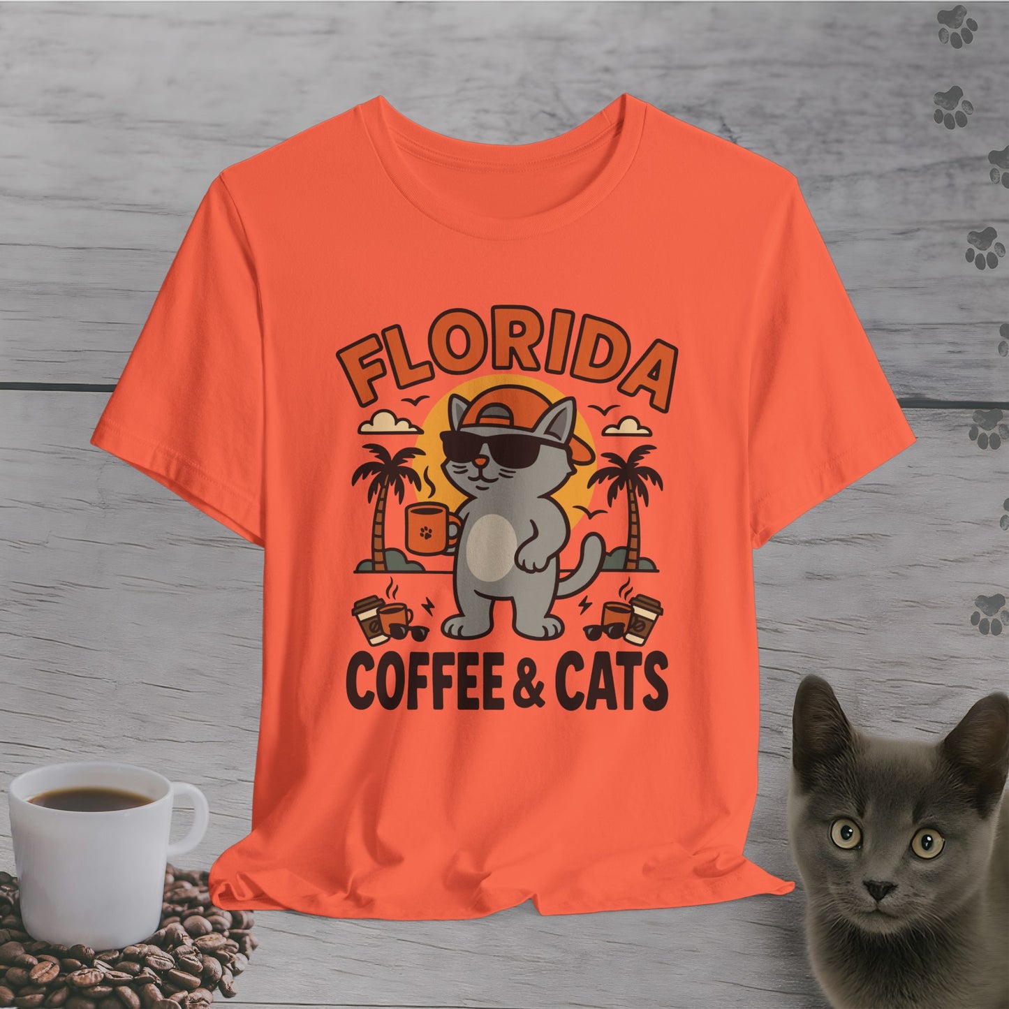 Florida Coffee & Cats T-Shirt