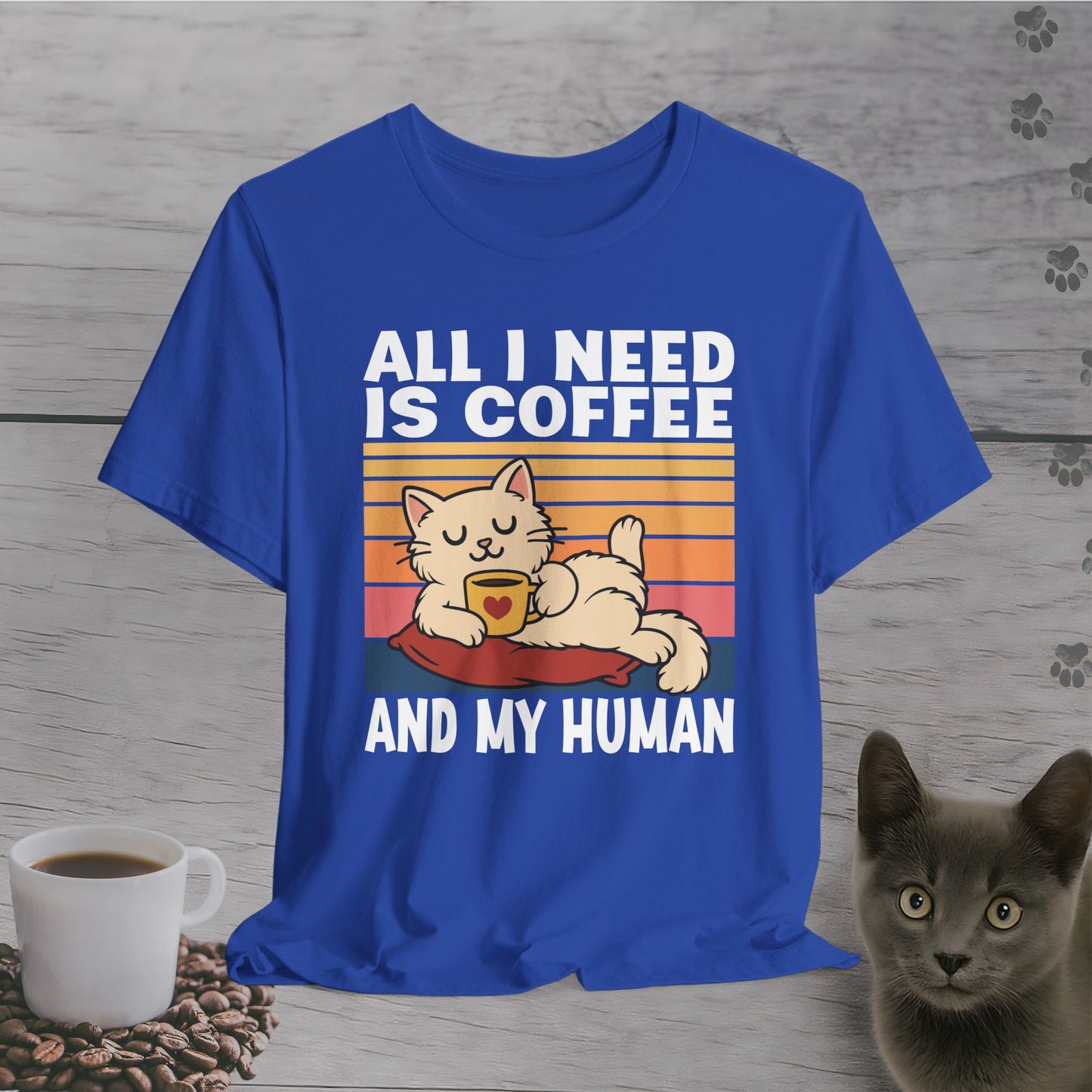 Coffee and My Human Cat T-Shirt