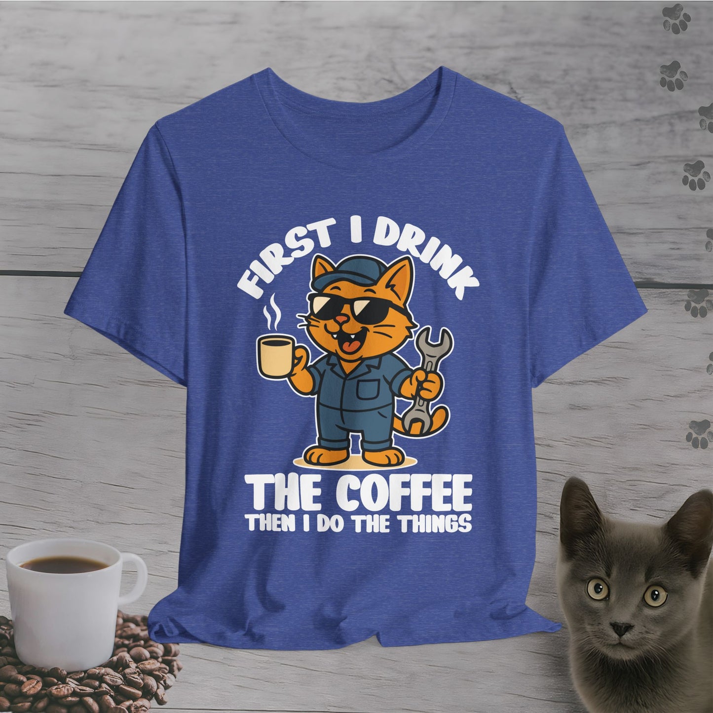Fixing Things After Coffee Cat T-Shirt
