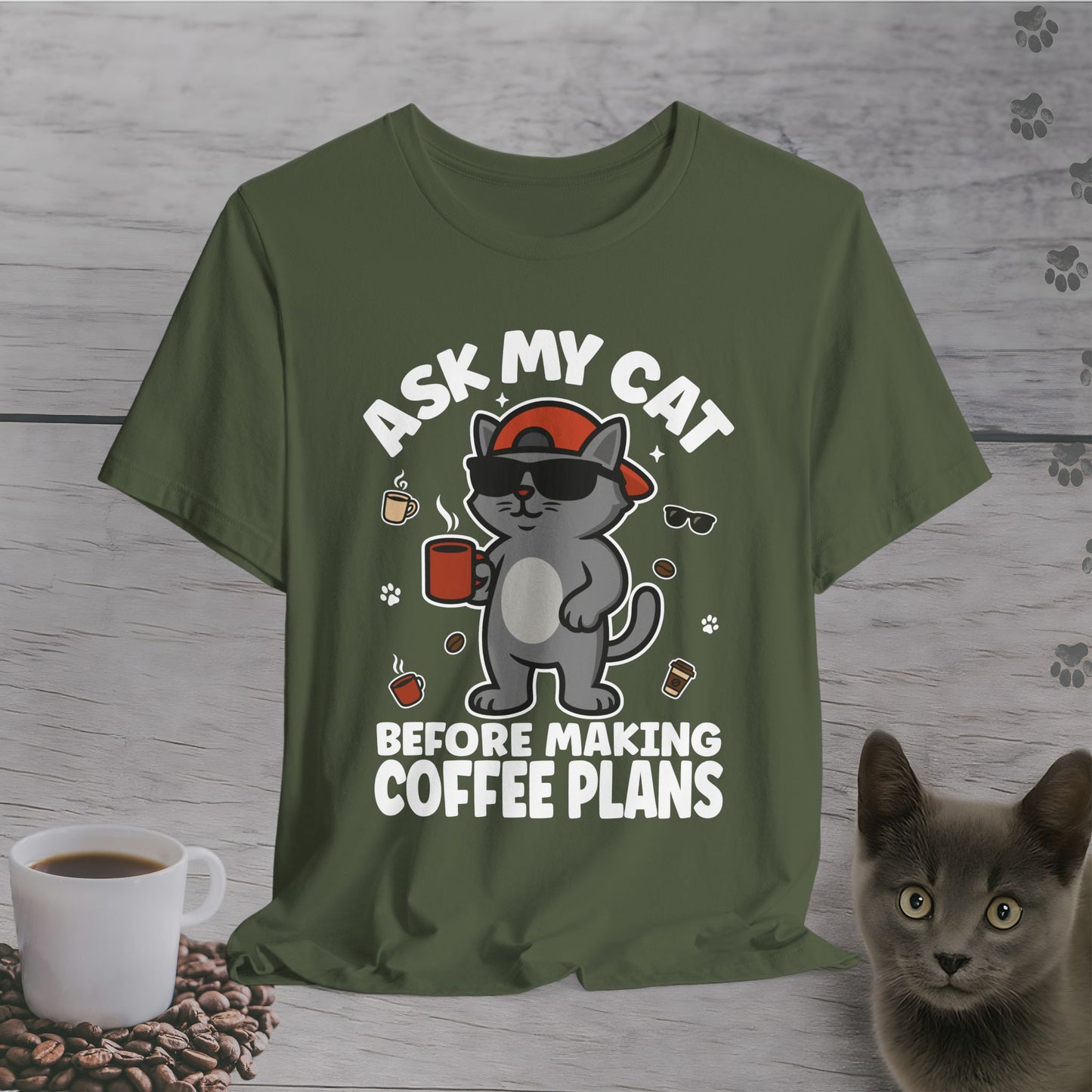 Boss Cat Coffee Rules T-Shirt
