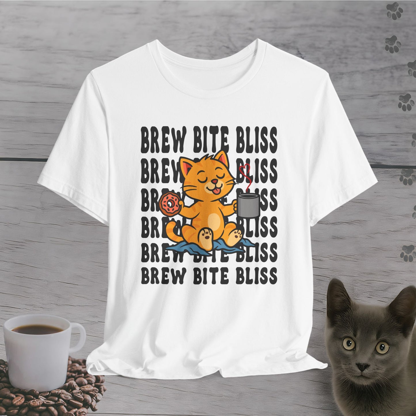 Brew Bite Bliss Cat T-Shirt
