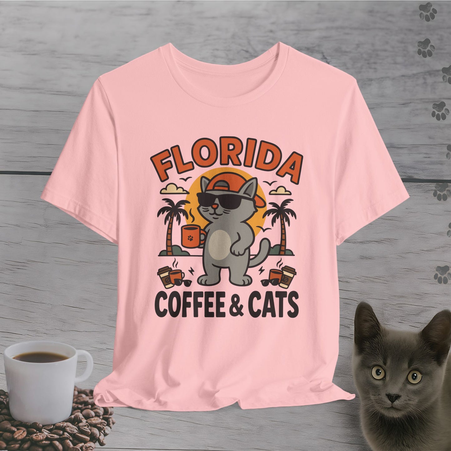 Florida Coffee & Cats T-Shirt