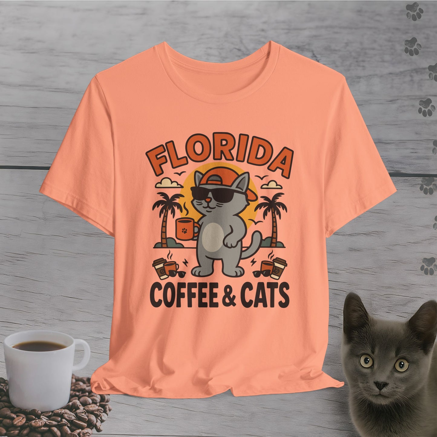 Florida Coffee & Cats T-Shirt