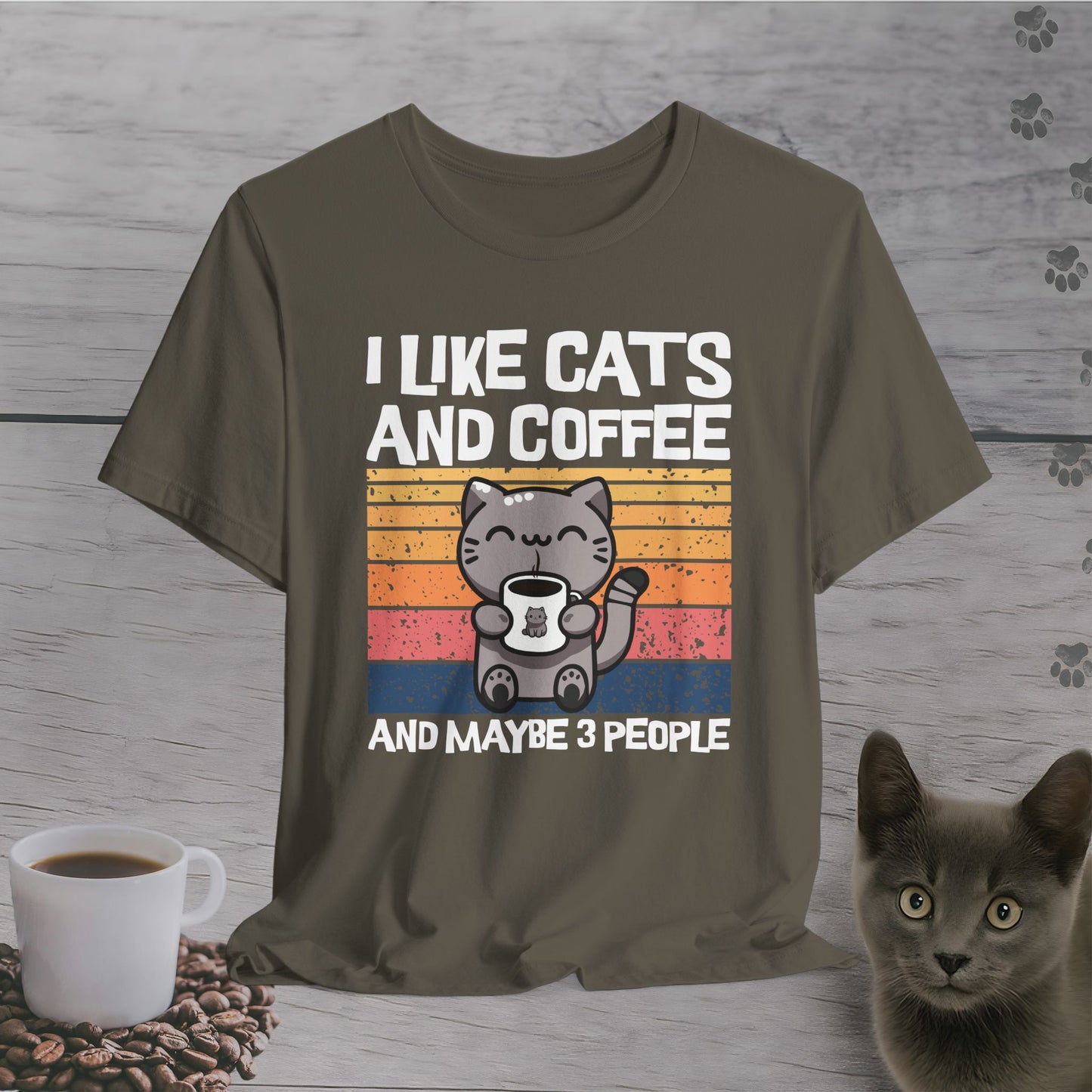 I Like Cats and Coffee T-Shirt