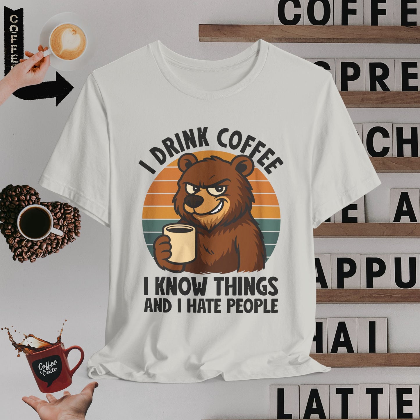 Caffeinated Grizzly Bear T-Shirt