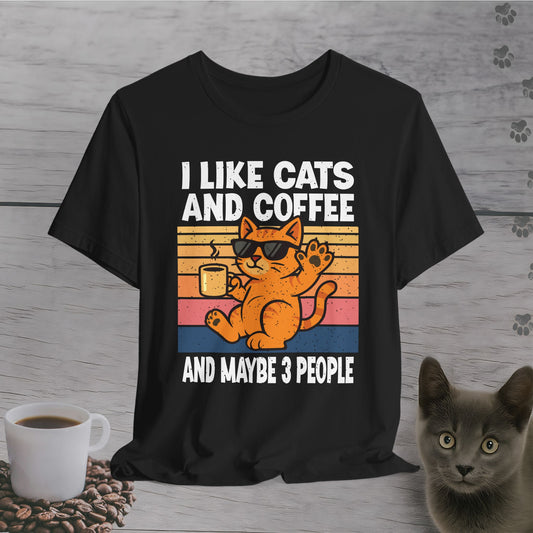 Grumpy Cat Loves Coffee T-Shirt