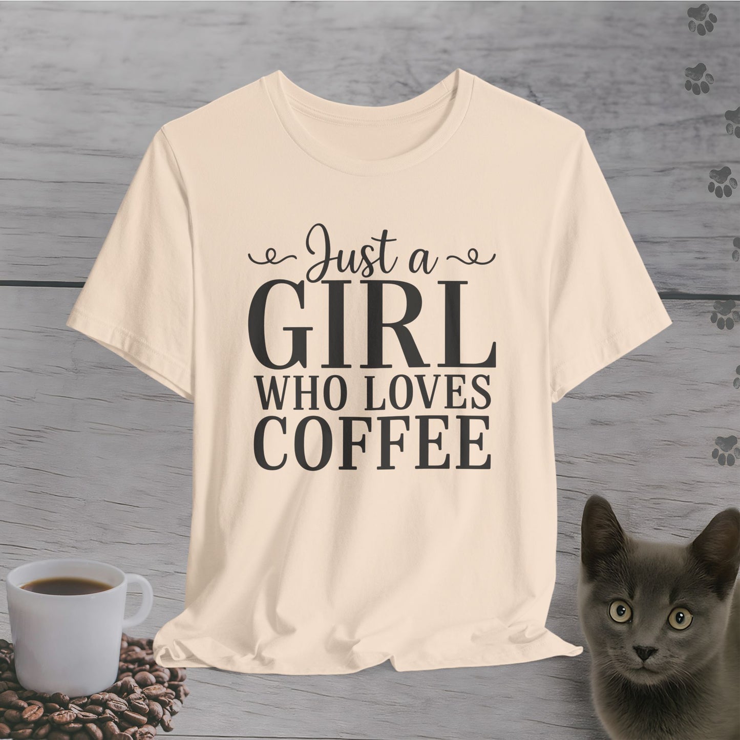 Simple Just a Girl Who Loves Coffee T-Shirt