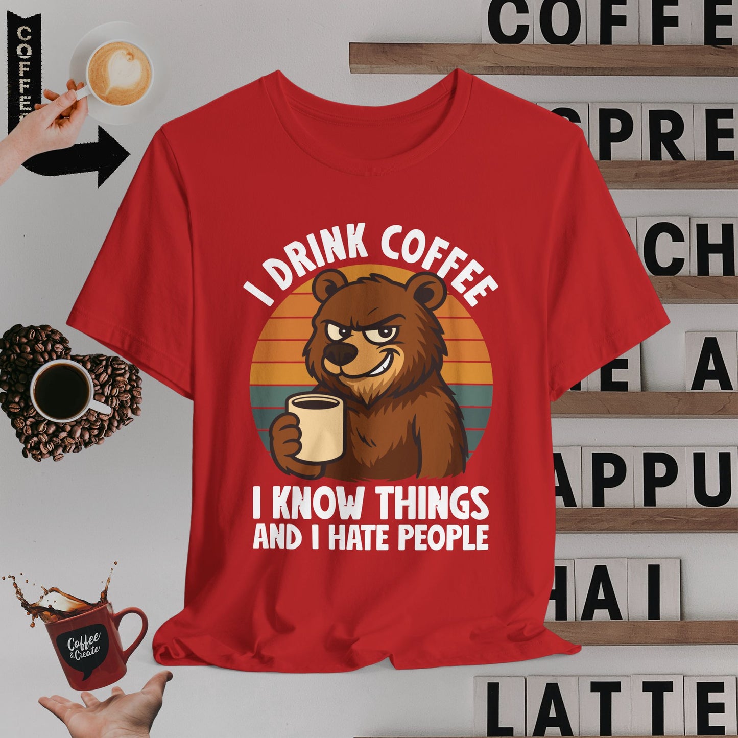 Caffeinated Grizzly Bear T-Shirt