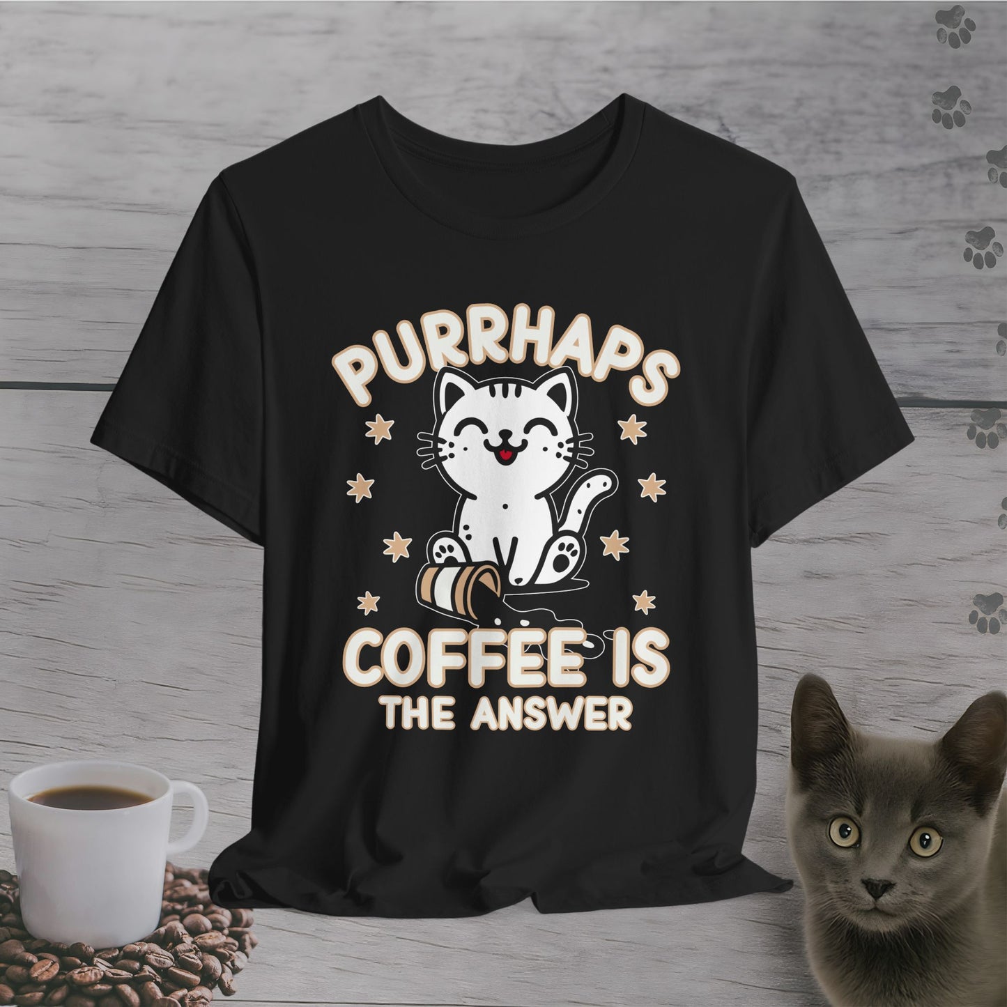 Purrhaps Coffee is The Answer T-Shirt