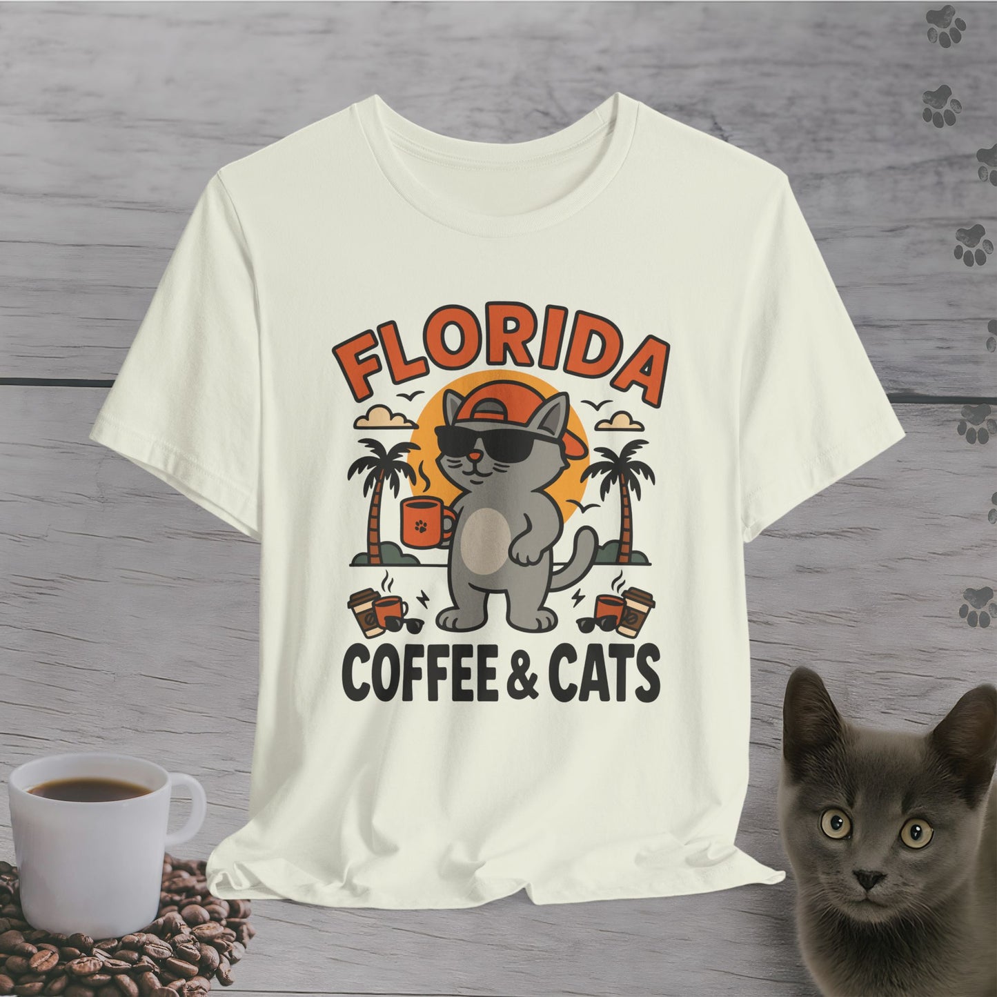 Florida Coffee & Cats T-Shirt