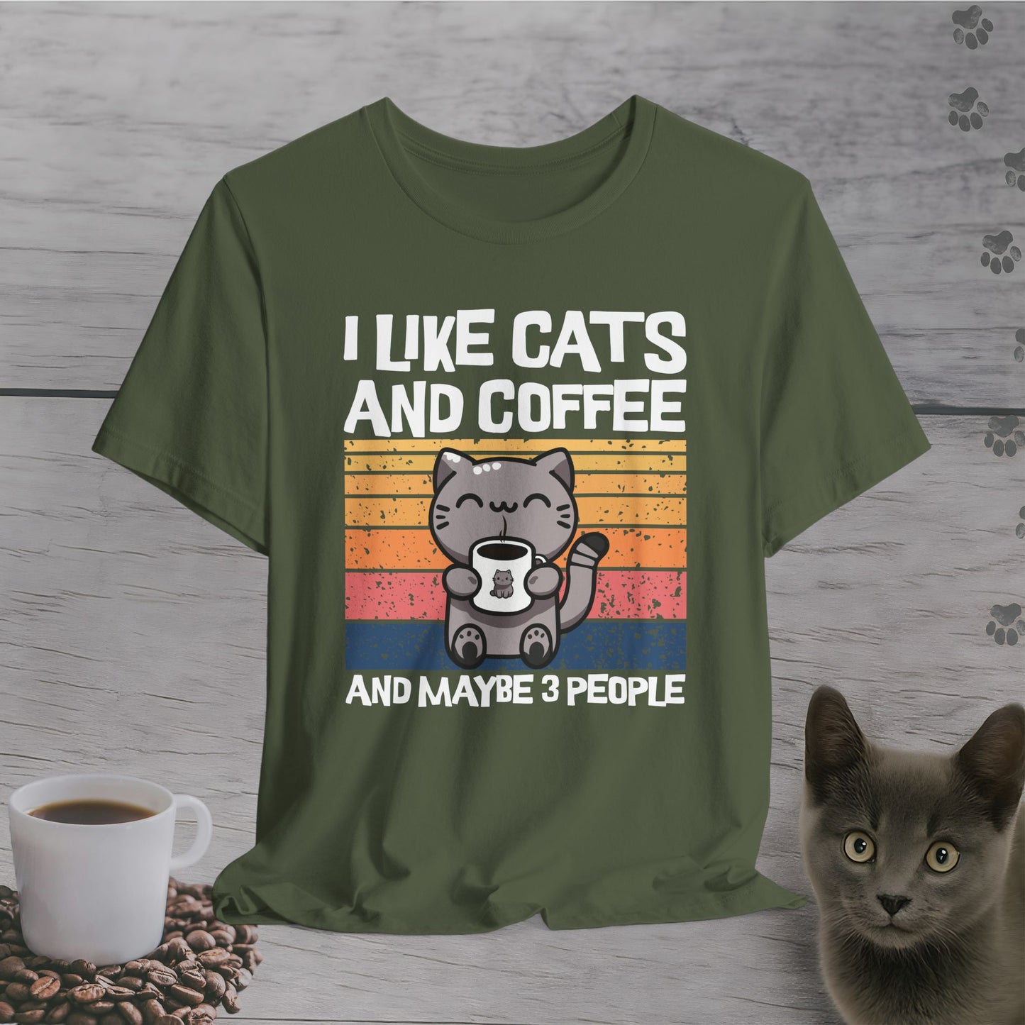 I Like Cats and Coffee T-Shirt