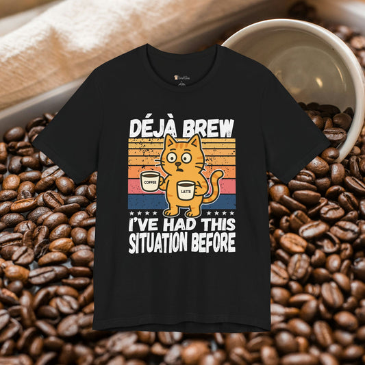 Caffeinated Confusion Cat T-Shirt