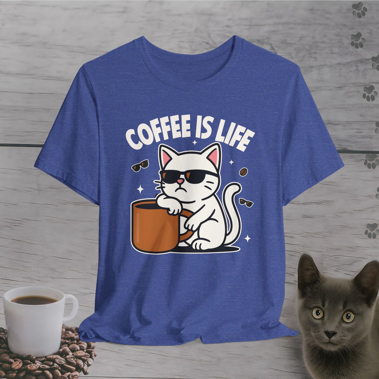 Coffee Is Life Cat T-Shirt