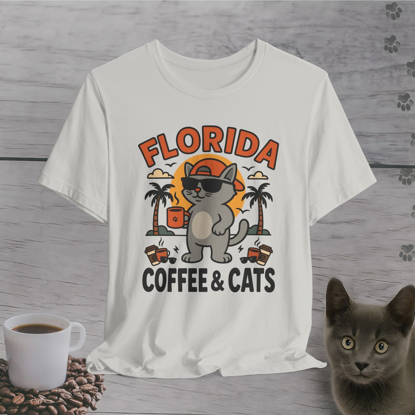 Florida Coffee & Cats T-Shirt