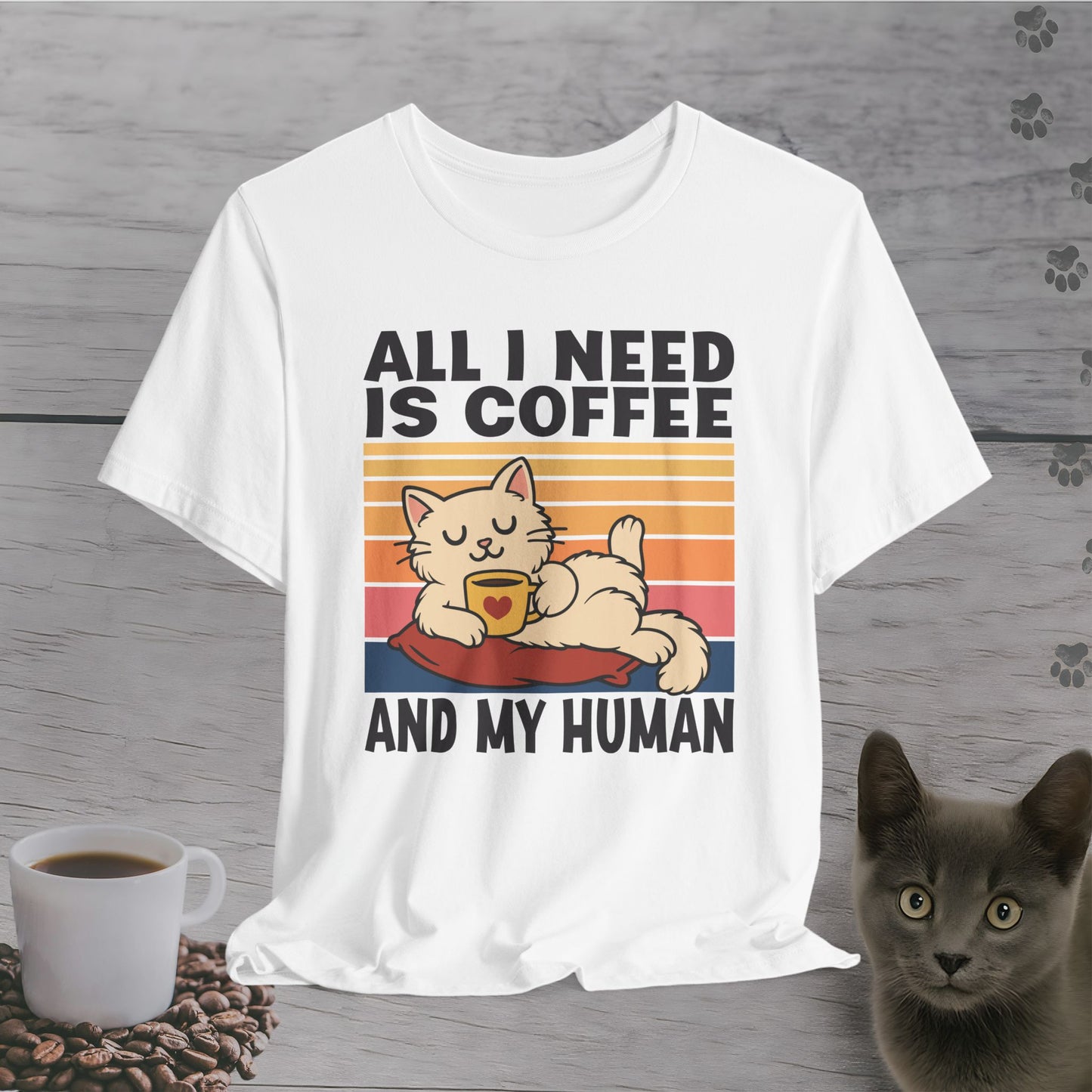Coffee and My Human Cat T-Shirt