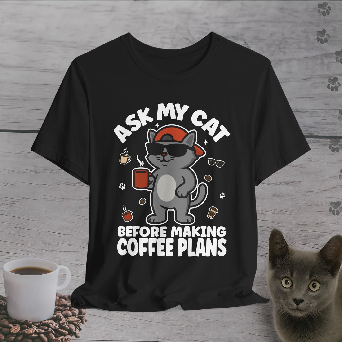 Boss Cat Coffee Rules T-Shirt