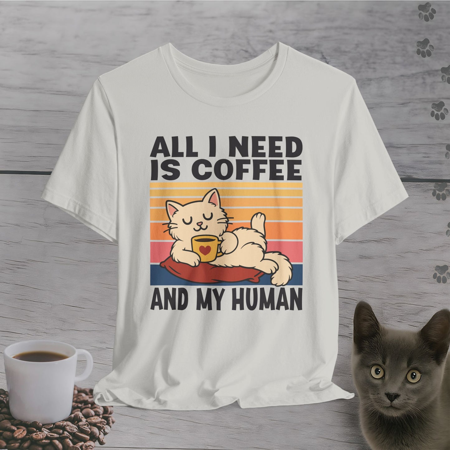 Coffee and My Human Cat T-Shirt