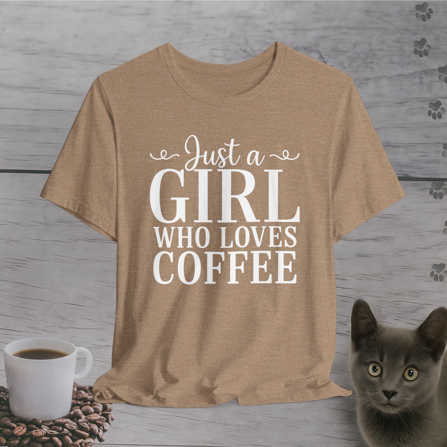 Simple Just a Girl Who Loves Coffee T-Shirt