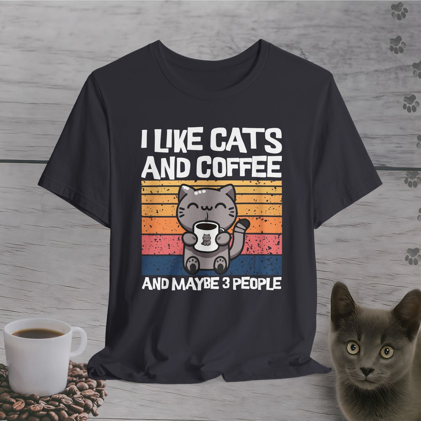 I Like Cats and Coffee T-Shirt