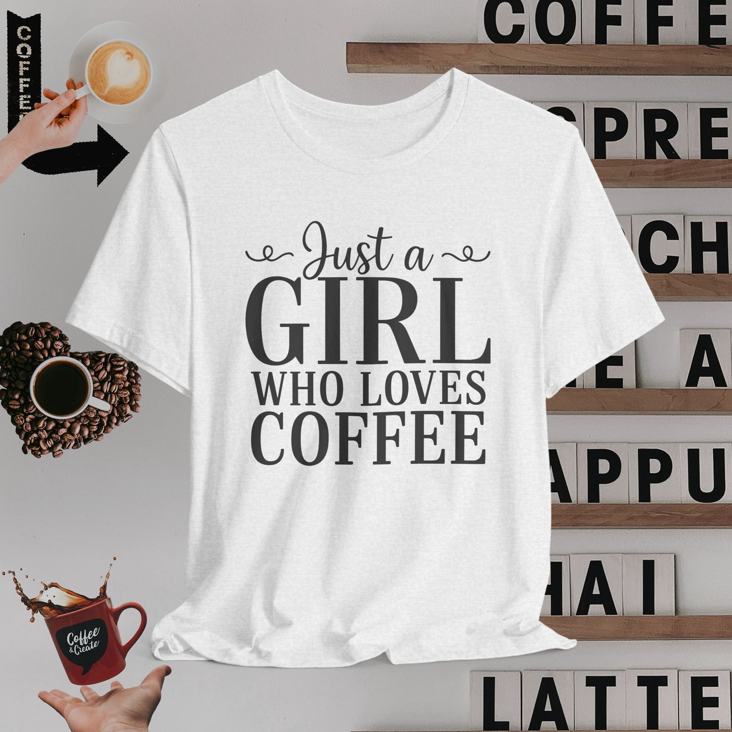Simple Just a Girl Who Loves Coffee T-Shirt