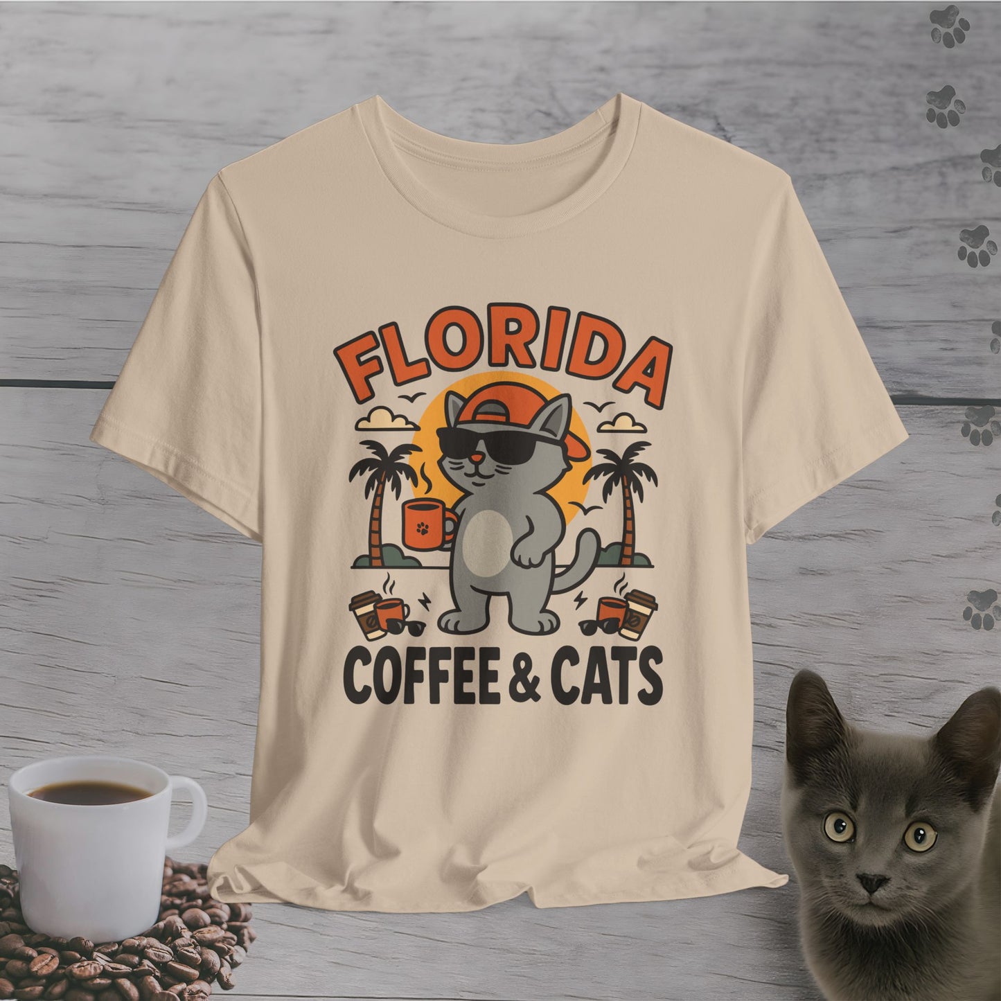 Florida Coffee & Cats T-Shirt