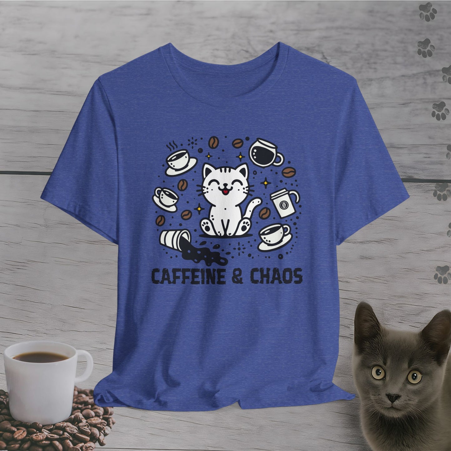 Cat Lover's Caffeine & Chaos T-Shirt