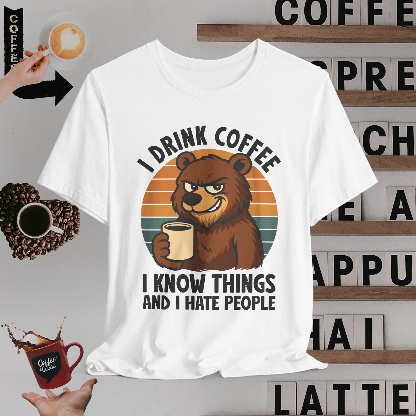 Caffeinated Grizzly Bear T-Shirt