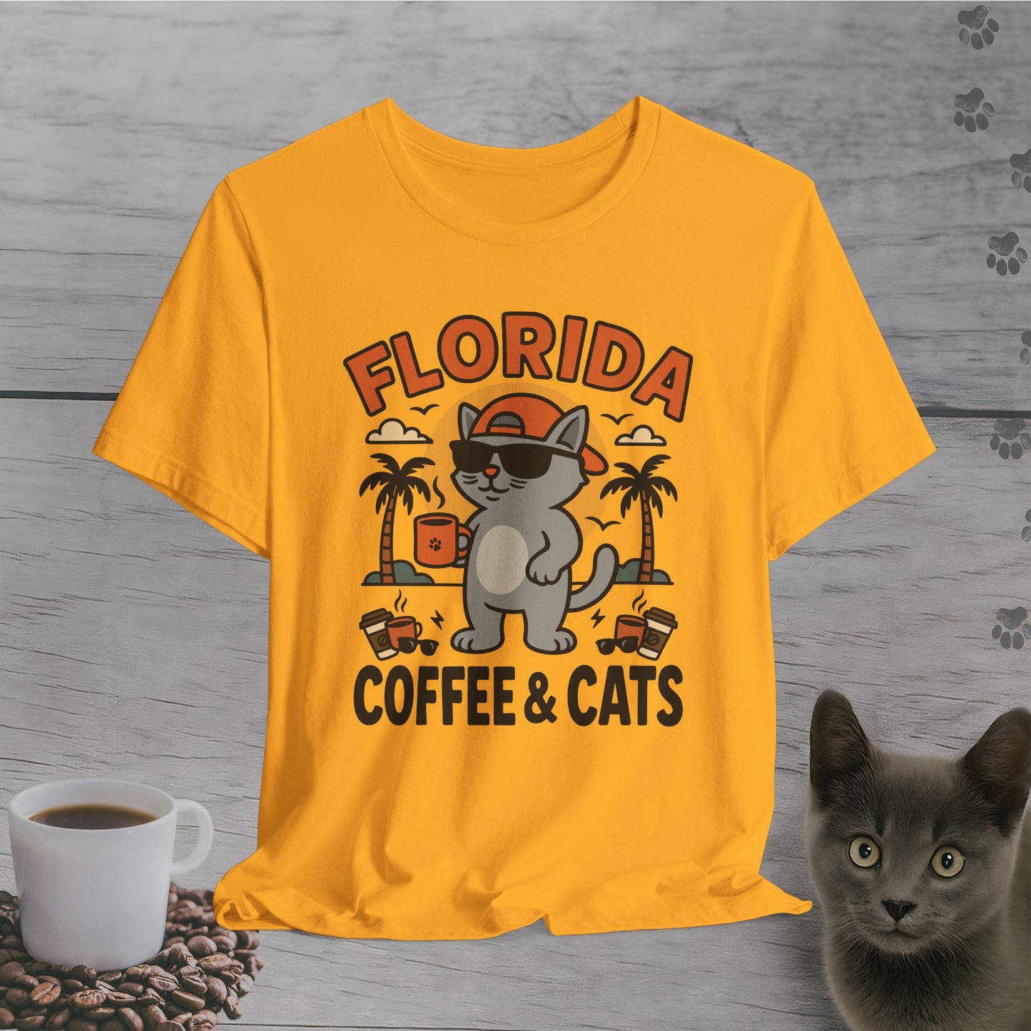 Florida Coffee & Cats T-Shirt