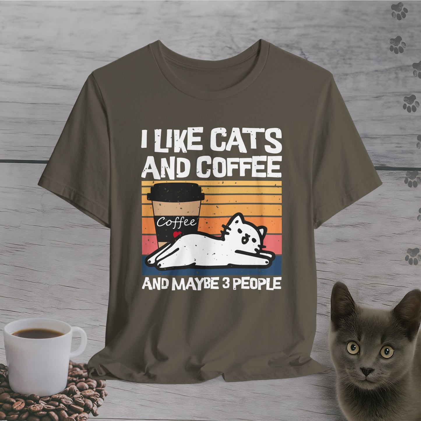 Funny I Likes Cats and Coffee T-Shirt