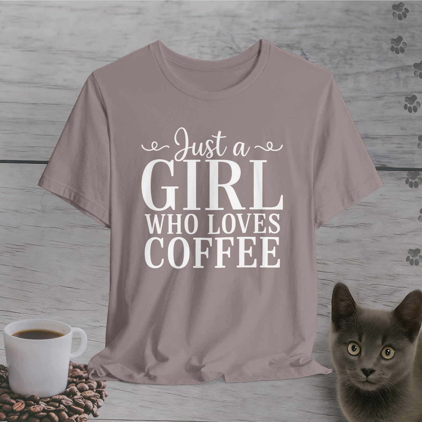 Simple Just a Girl Who Loves Coffee T-Shirt