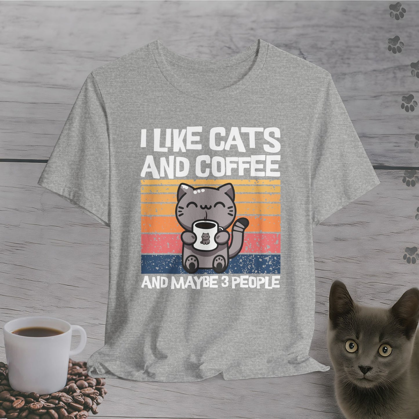 I Like Cats and Coffee T-Shirt