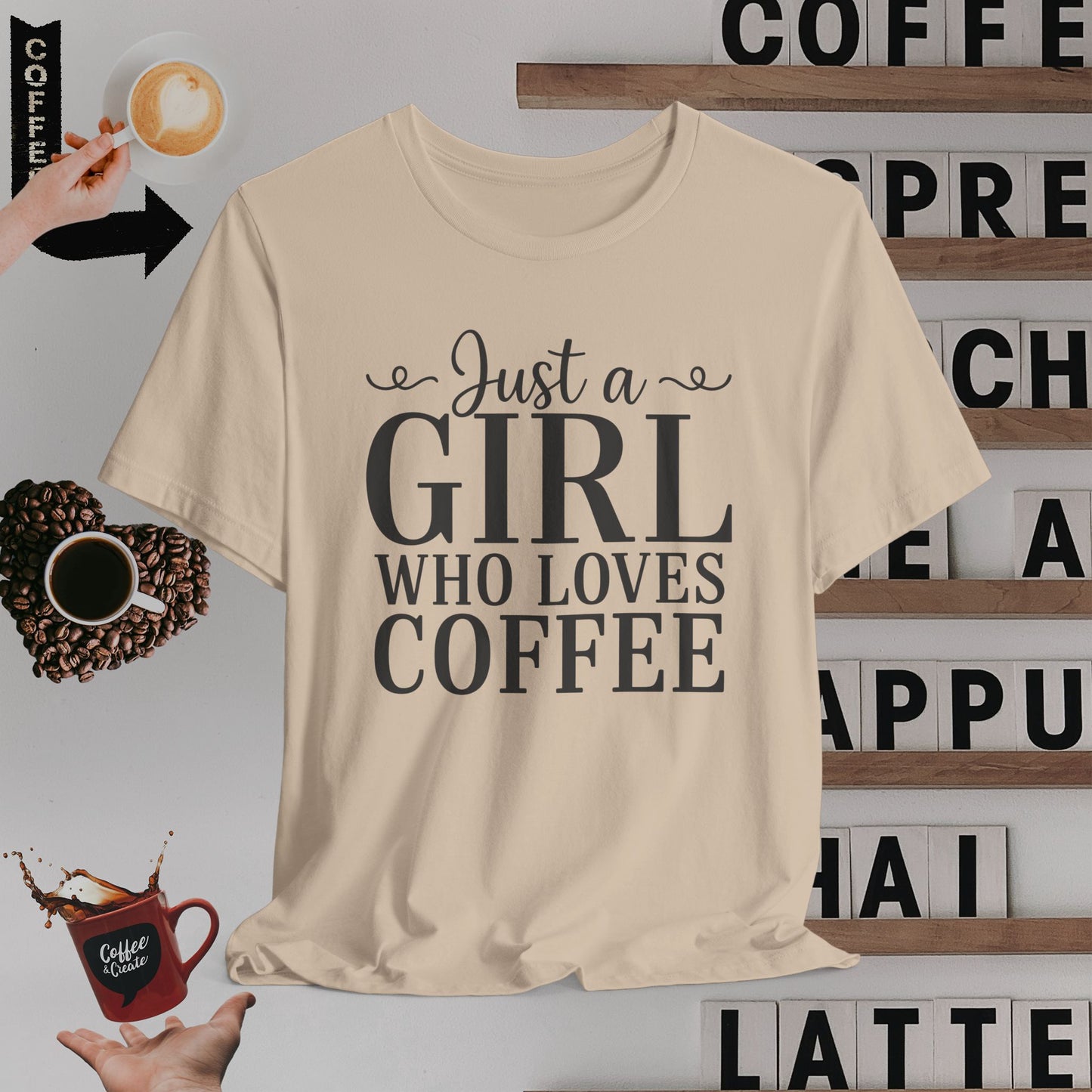 Simple Just a Girl Who Loves Coffee T-Shirt