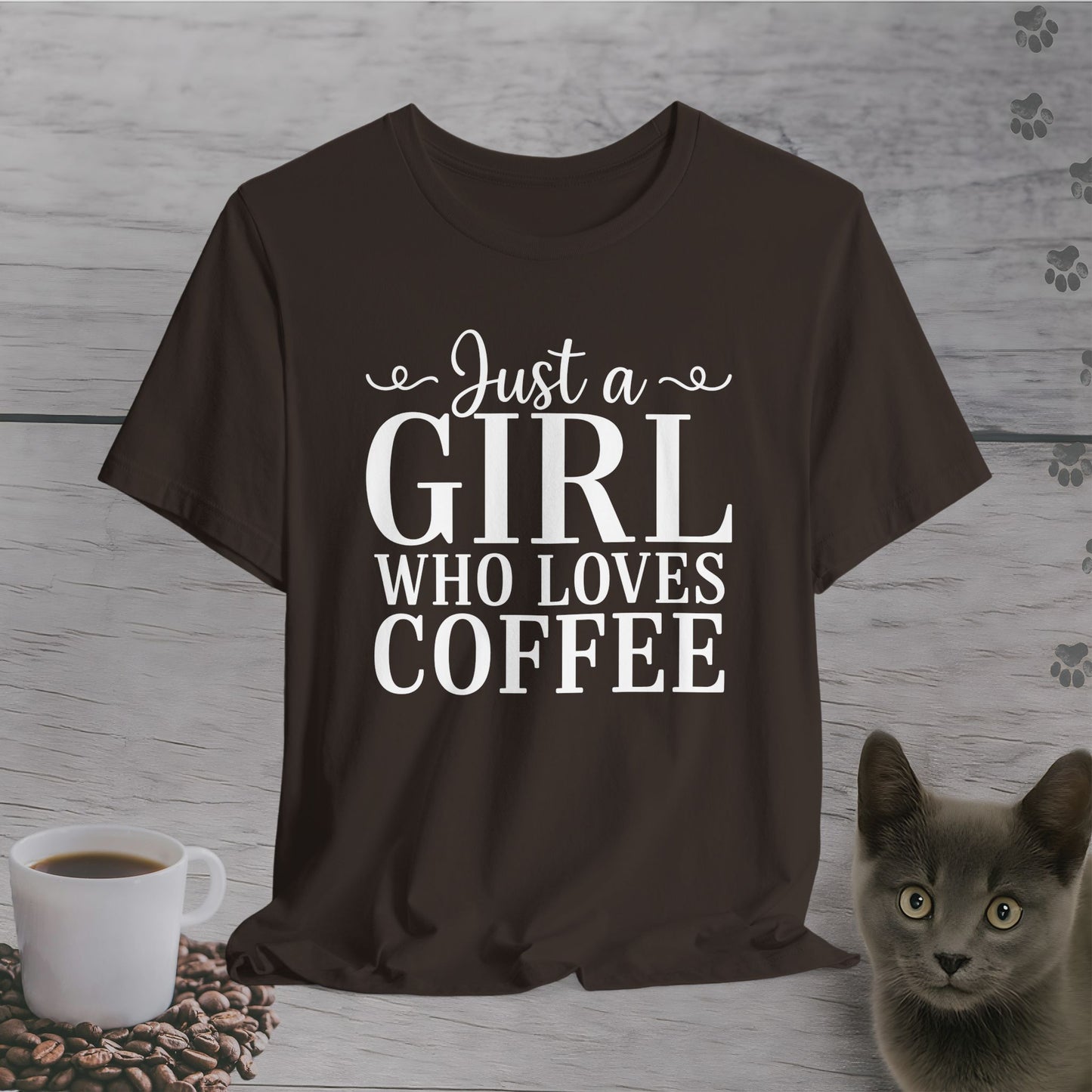 Simple Just a Girl Who Loves Coffee T-Shirt