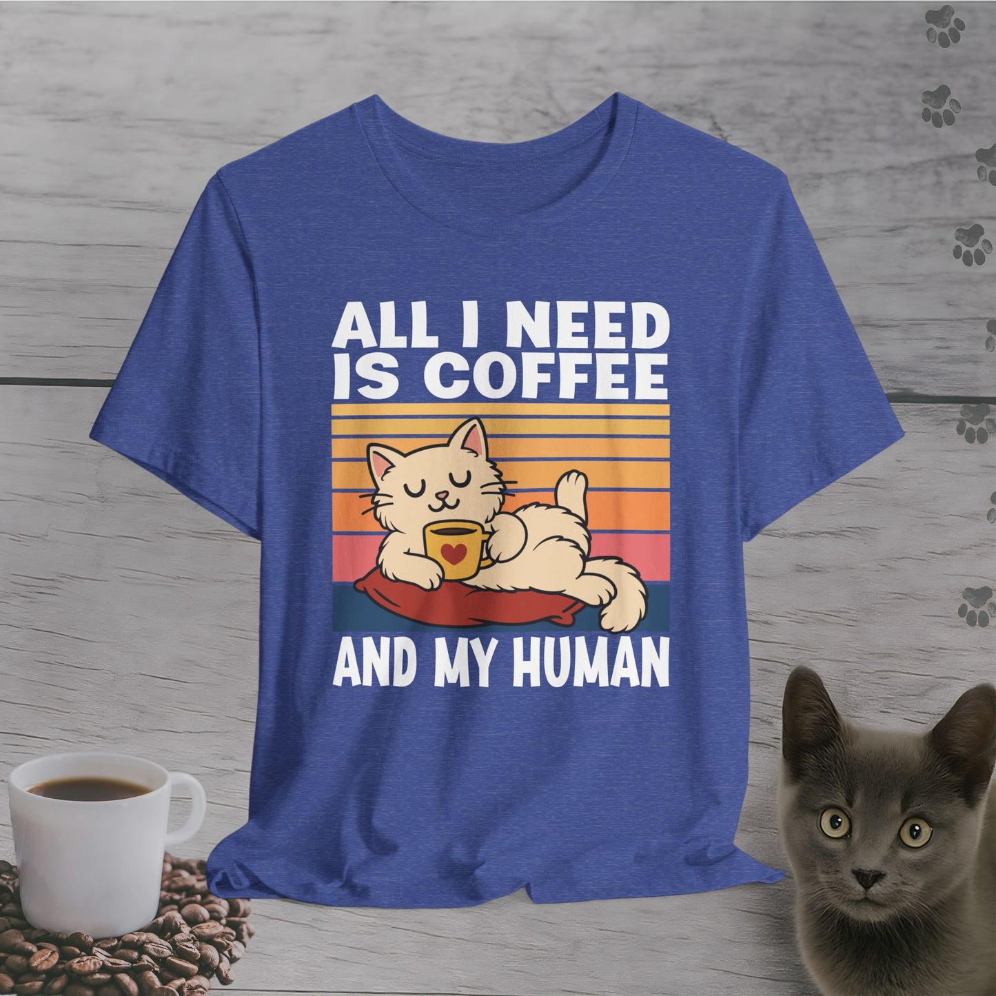 Coffee and My Human Cat T-Shirt